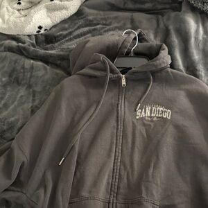 Garage Charcoal Zip-Up Hoodie